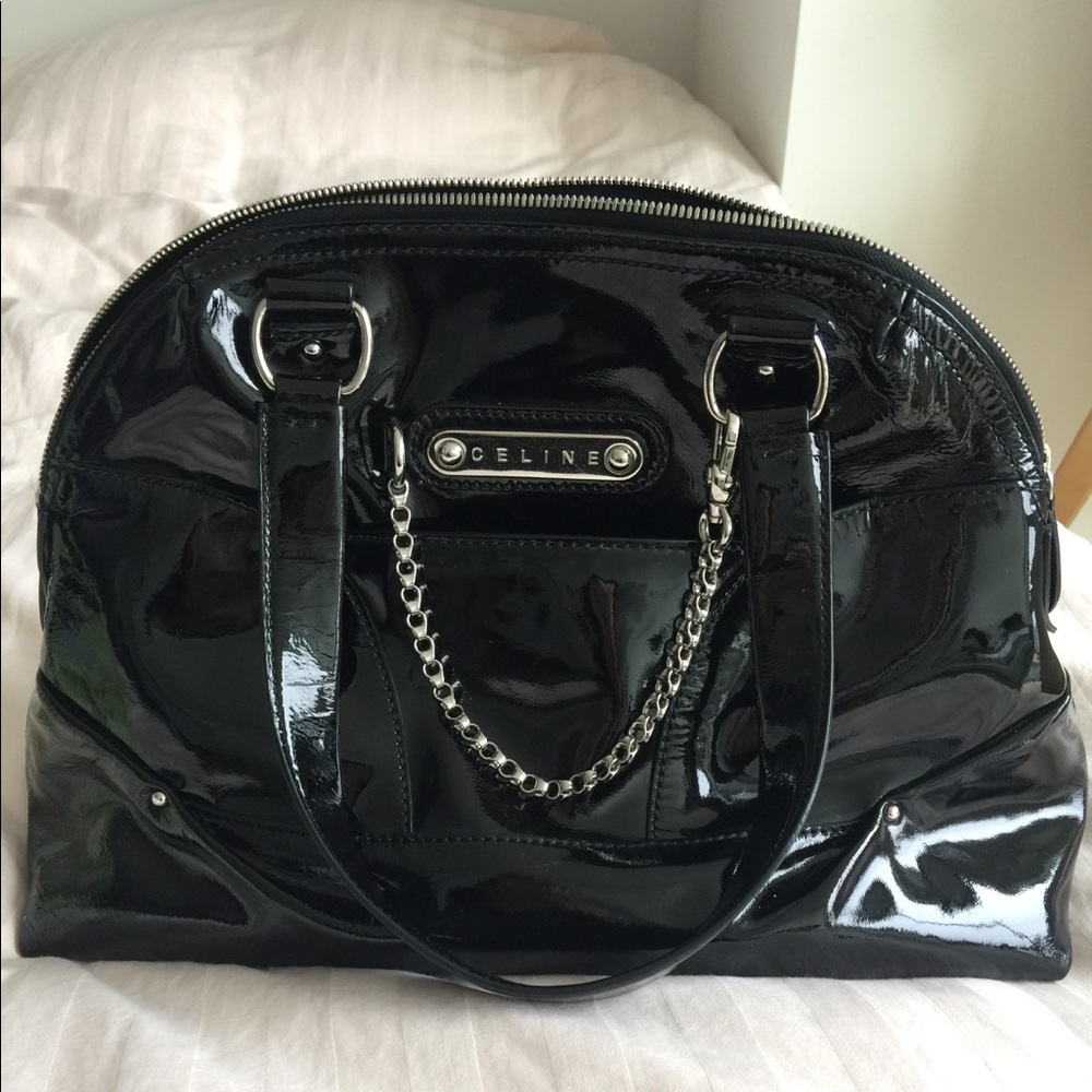 ✨ AUTHENTIC Celine black patent leather handbag - Picture 7 of 8